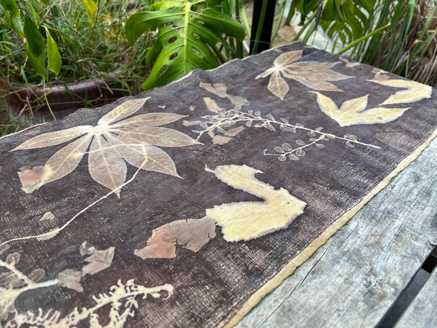 Tea Table Cloth Hand Dyed Plant Dyed Cotton Tea Mat Nature Dyed Chabu Chaxi