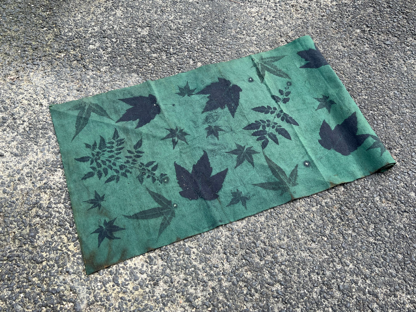 Tea Table Cloth Hand Dyed Plant Dyed Cotton Tea Mat Natura Dye Chabu Chaxi