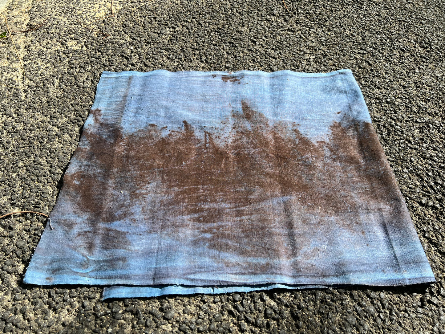 Hand Dyed Plant Dyed Tea Table Cloth Nature Dyed Cotton Tea Mat Two Sides Chabu Chaxi
