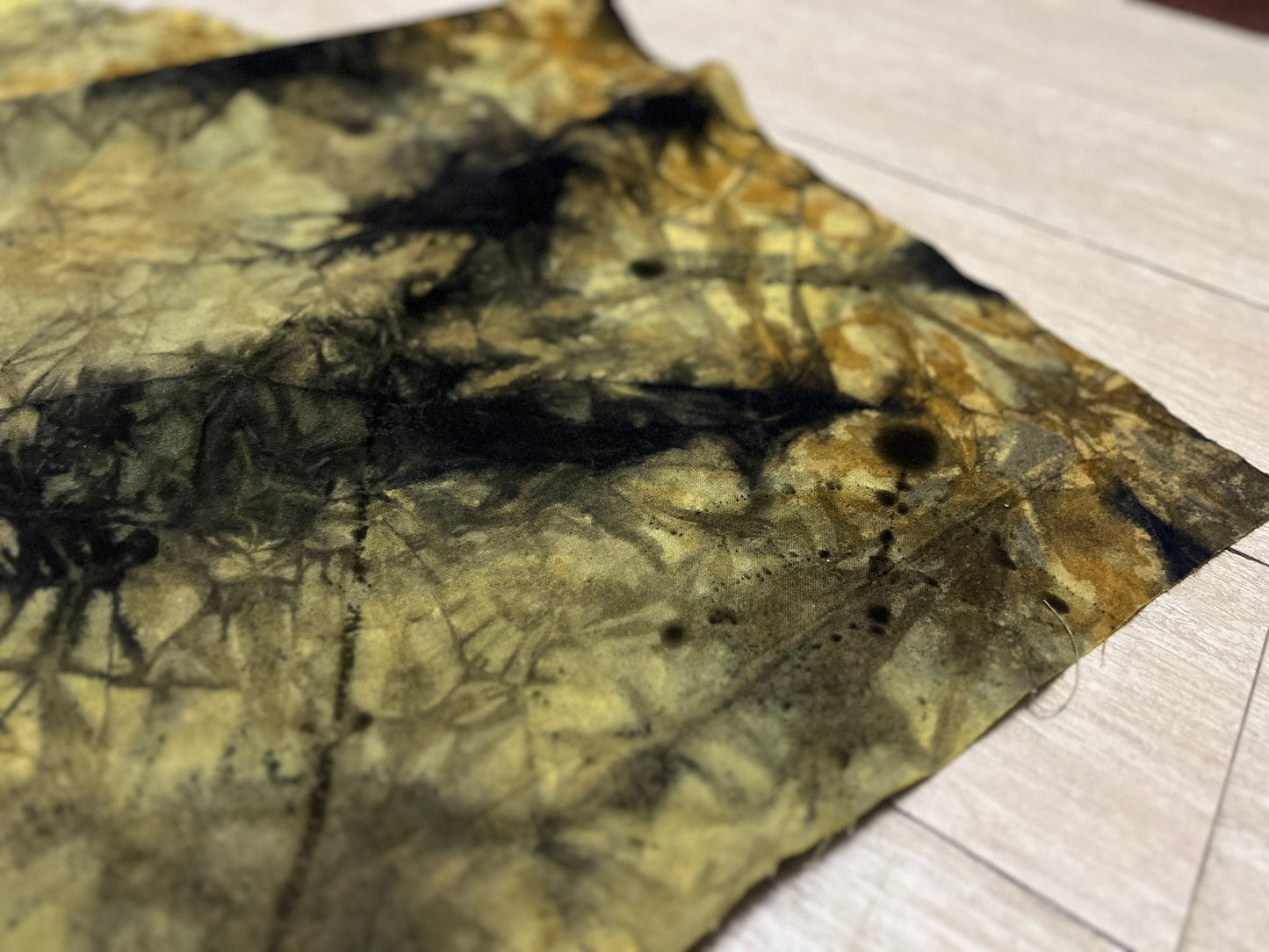 Hand Dyed Tea Table Cloth Plant Dyed Cotton Tea Mat Nature Dye Chabu Chaxi Two Sides