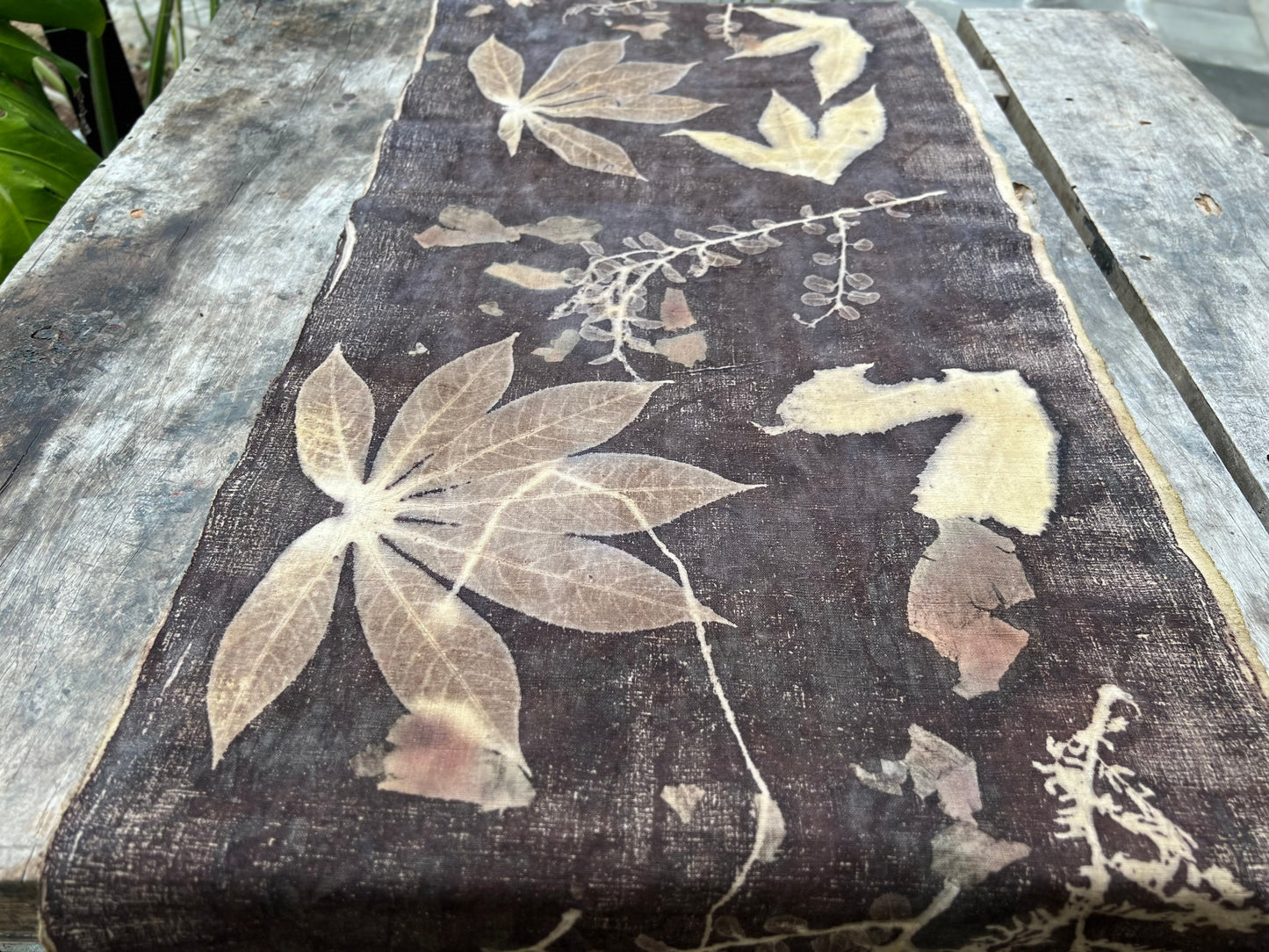 Tea Table Cloth Hand Dyed Plant Dyed Cotton Tea Mat Nature Dyed Chabu Chaxi