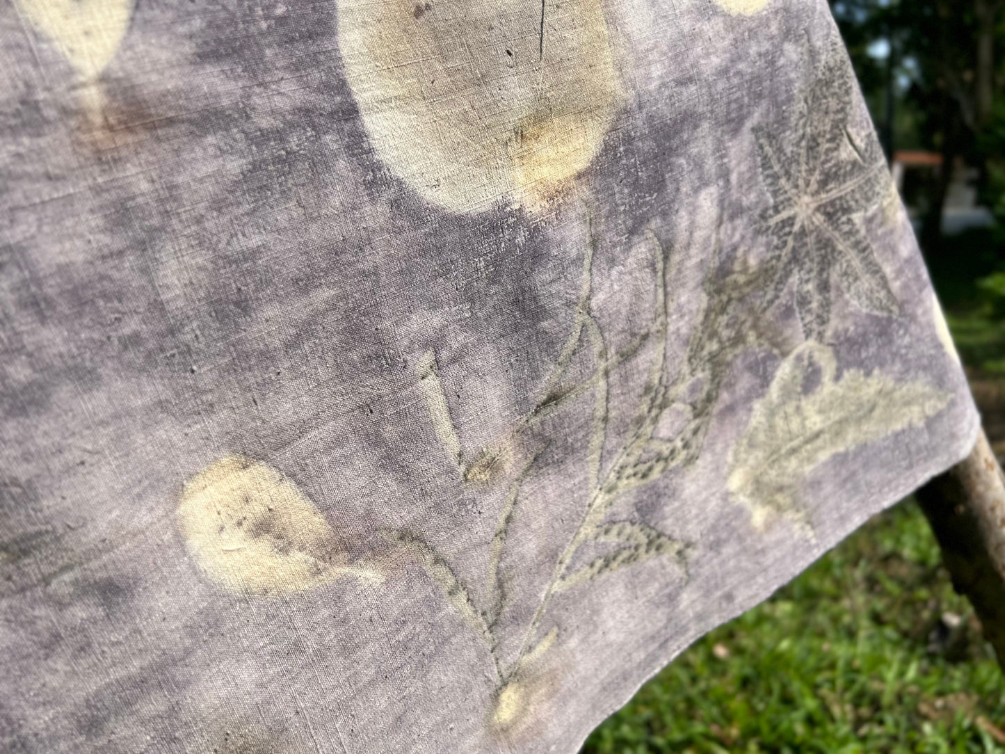 Hand Dyed Mauve Color Tea Table Cloth Natura Plant Dyed Cotton Tea Mat Chabu Chaxi