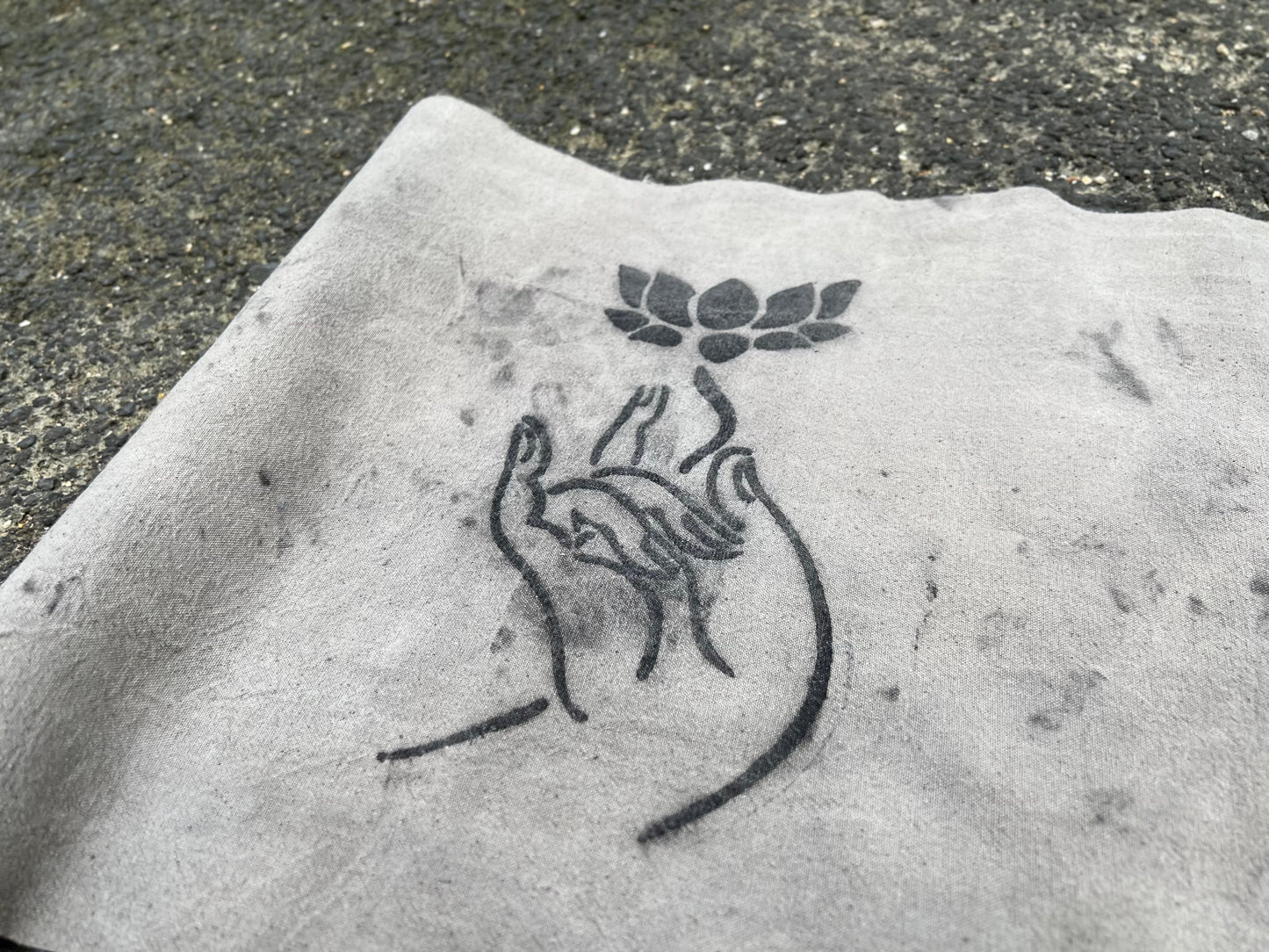Hand Dyed Tea Table Cloth Plant Dyed Pure Cotton Tea Mat Natura Dye Guanyin Hand Pattern Chabu Chaxi