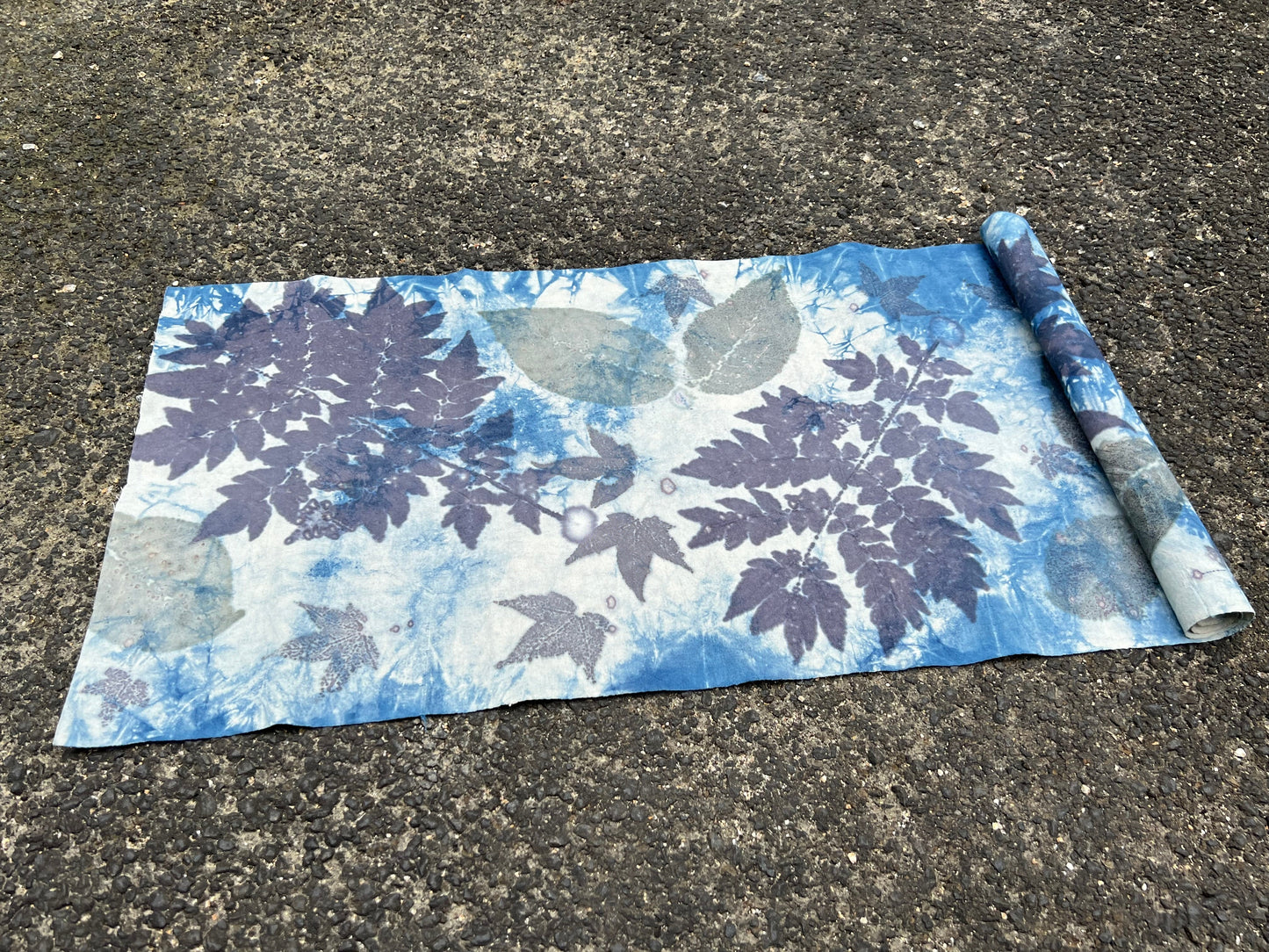 Hand Dyed Indigo Dyeing Tea Table Cloth Plant Dyed Cotton Tea Mat Natura Dye Chabu Chaxi