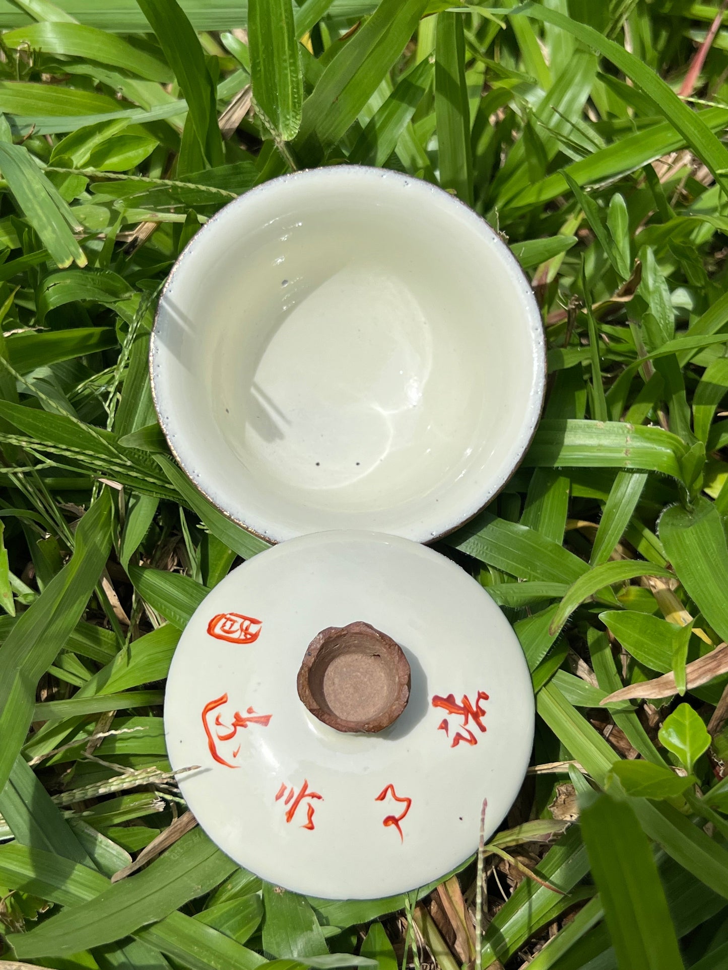 this is a pottery alum red gaiwan