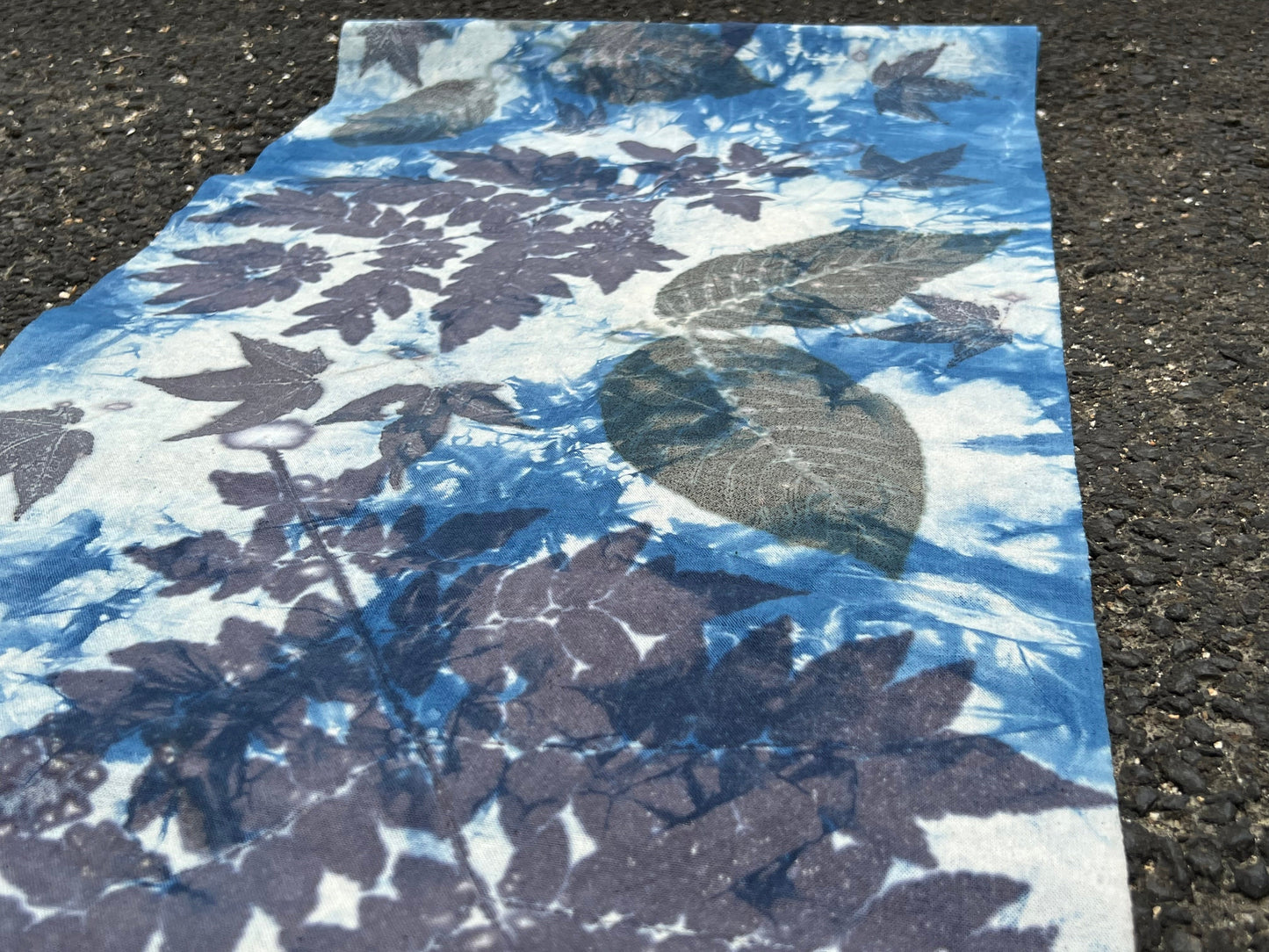 Hand Dyed Indigo Dyeing Tea Table Cloth Plant Dyed Cotton Tea Mat Natura Dye Chabu Chaxi