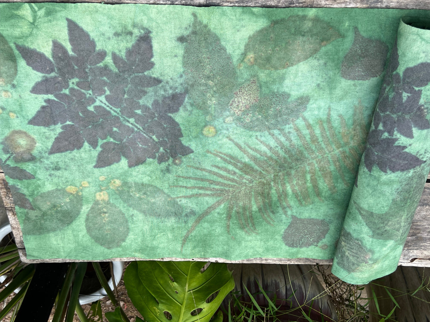 Hand-dyed Plant Dyed Tea Table Cloth Natural Dyeing Green Style Antique Style Chabu Chaxi