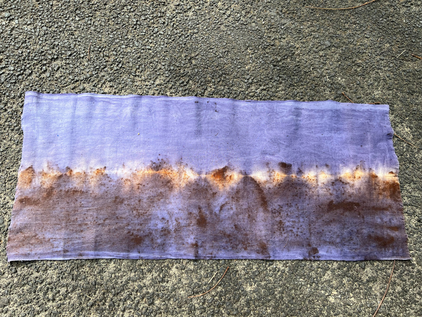 Hand Dyed Plant Dyed Cotton Tea Table Cloth Nature Dye Tea Mat Chabu Chaxi Purple Color