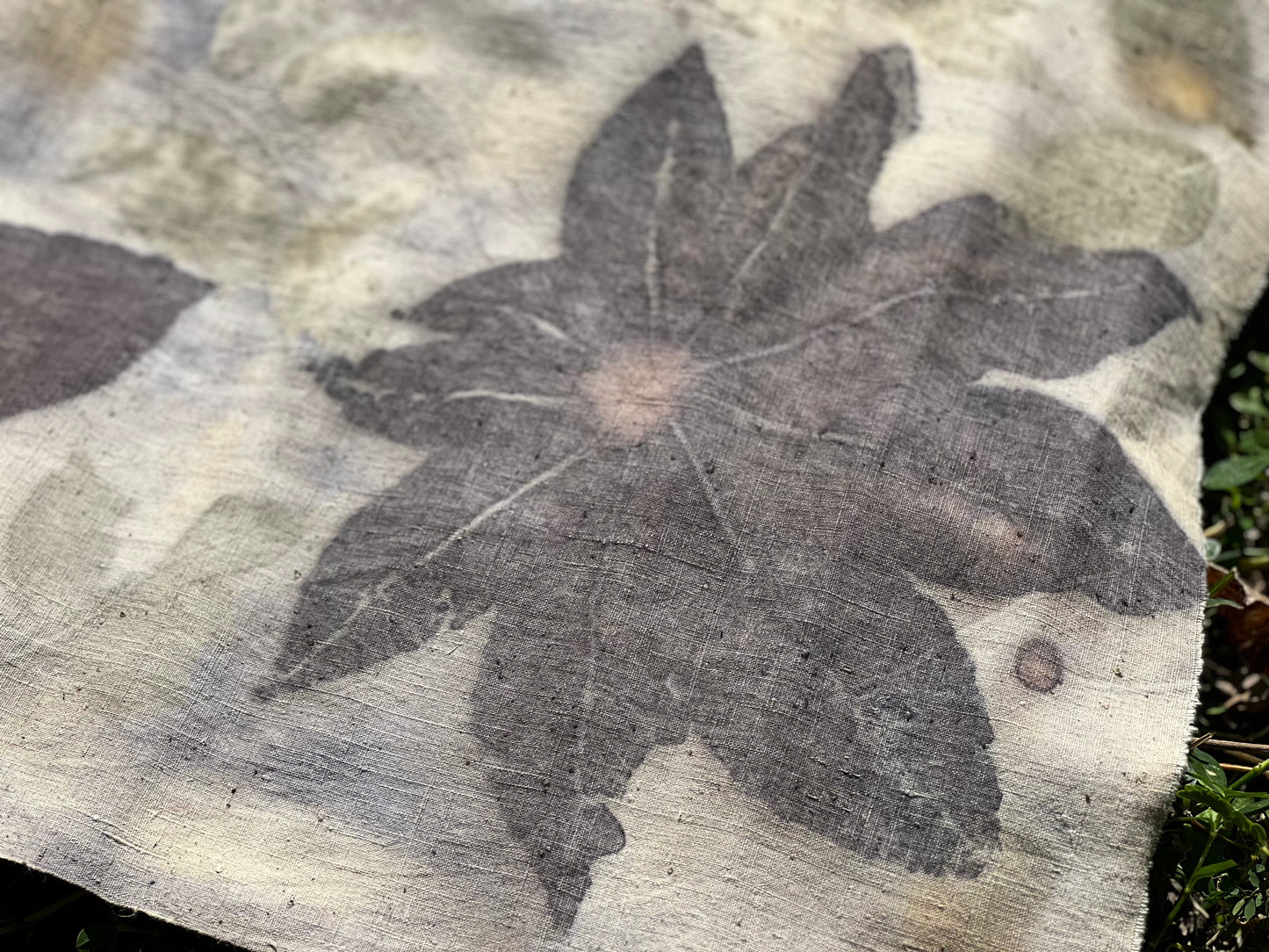 Tea Table Cloth Hand Dyed Plant Dyed Cotton Tea Mat Nature Dye Purple Chabu Chaxi