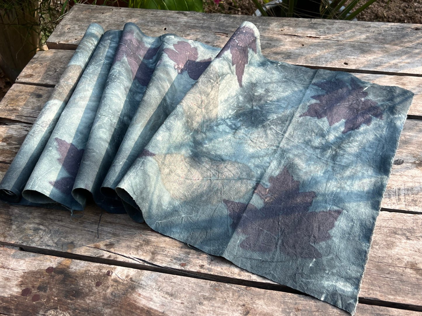 Hand Dyed Tea Table Cloth Indigo Dyed Tea Mat Natural Plant Dyed Cotton Chabu Chaxi