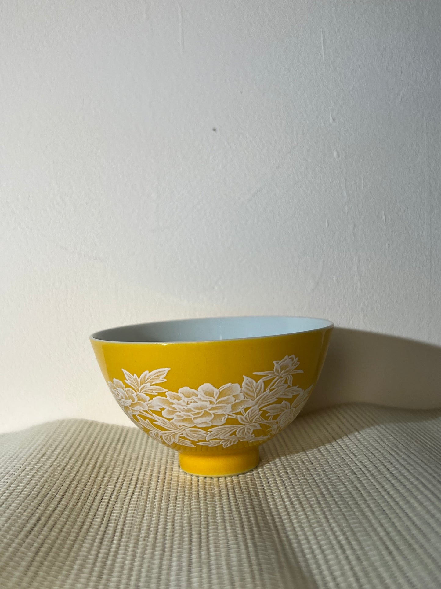 Handpainted Chinese Peony Flower Pattern Teacup Duibai Teacup Jingdezhen Master Ceramic Artwork