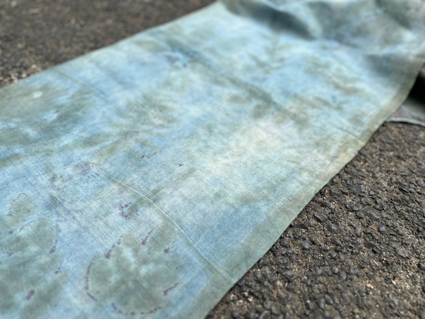 Hand Dyed Nature Plant Dyed Cotton Tea Table Cloth Tea Mat Two Sides Chabu Chaxi
