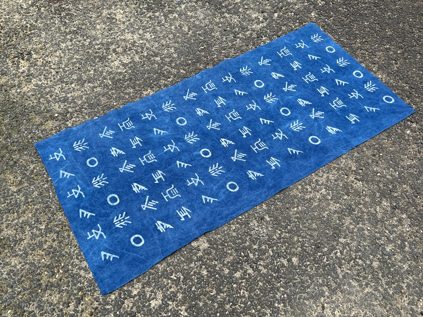 Hand Dyed Indigo Dye Tea Table Cloth Natura Cotton Dye Blue Color Chabu Chaxi