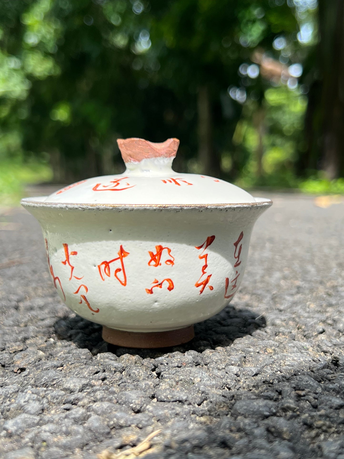 this is a pottery alum red gaiwan