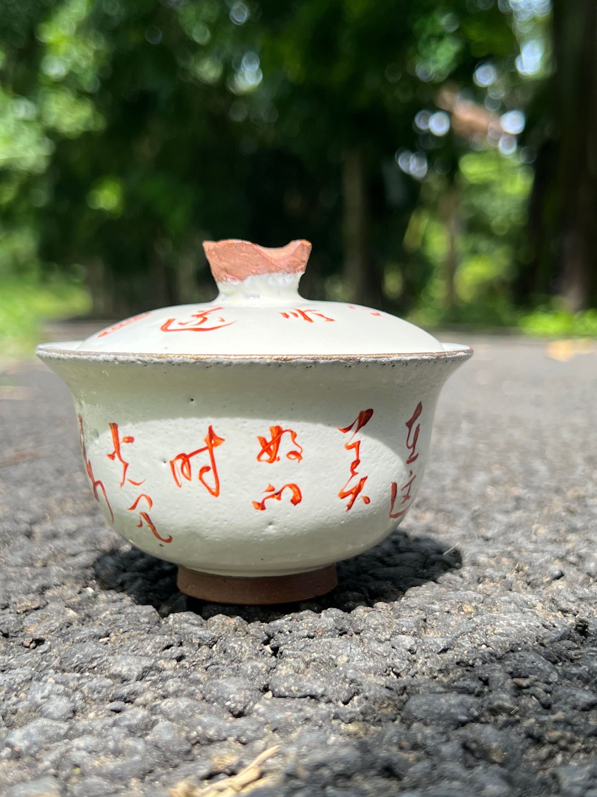 this is a pottery alum red gaiwan