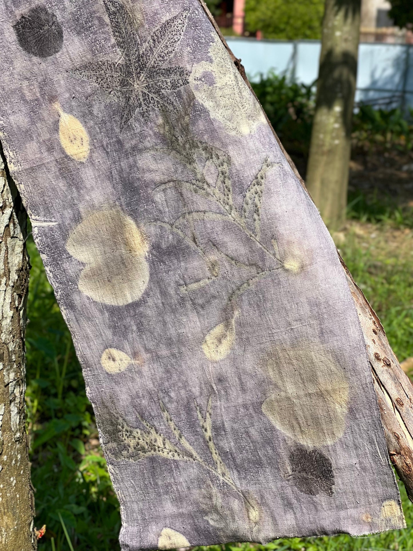 Hand Dyed Mauve Color Tea Table Cloth Natura Plant Dyed Cotton Tea Mat Chabu Chaxi