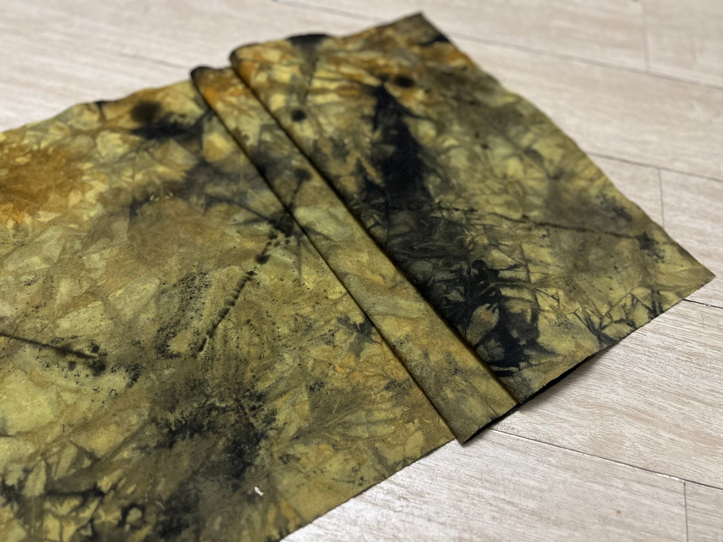Hand Dyed Tea Table Cloth Plant Dyed Cotton Tea Mat Nature Dye Chabu Chaxi Two Sides