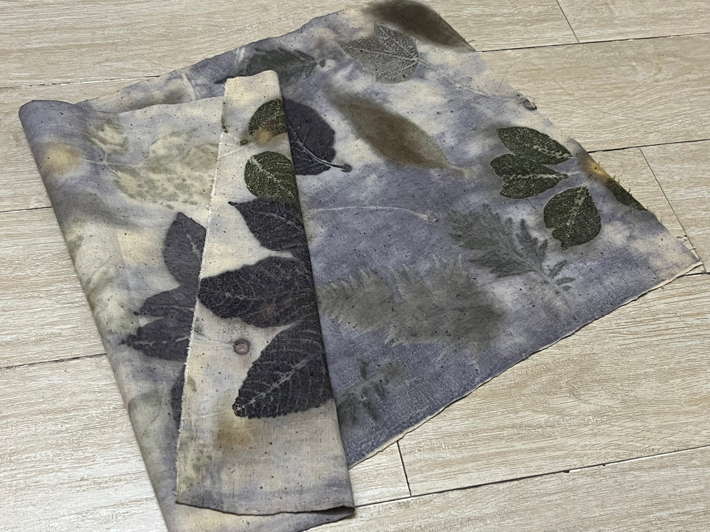 Tea Table Cloth Hand Dyed Plant Dyed Cotton Tea Mat Nature Dye Purple Chabu Chaxi