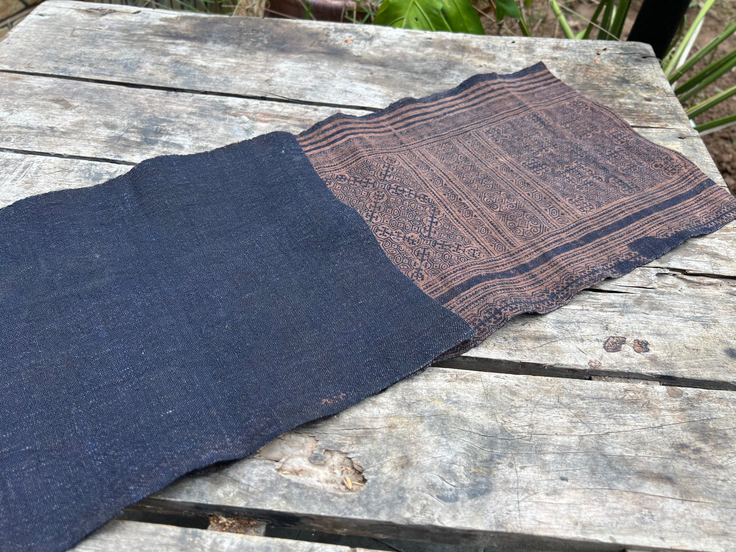 Hand-dyed Batik Fabric Chinese Miao Style Tea Table Cloth Natural Dye Classic Style Vintage Style Tea Mat Chaxi