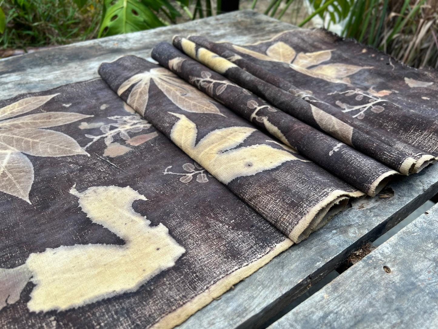 Tea Table Cloth Hand Dyed Plant Dyed Cotton Tea Mat Nature Dyed Chabu Chaxi
