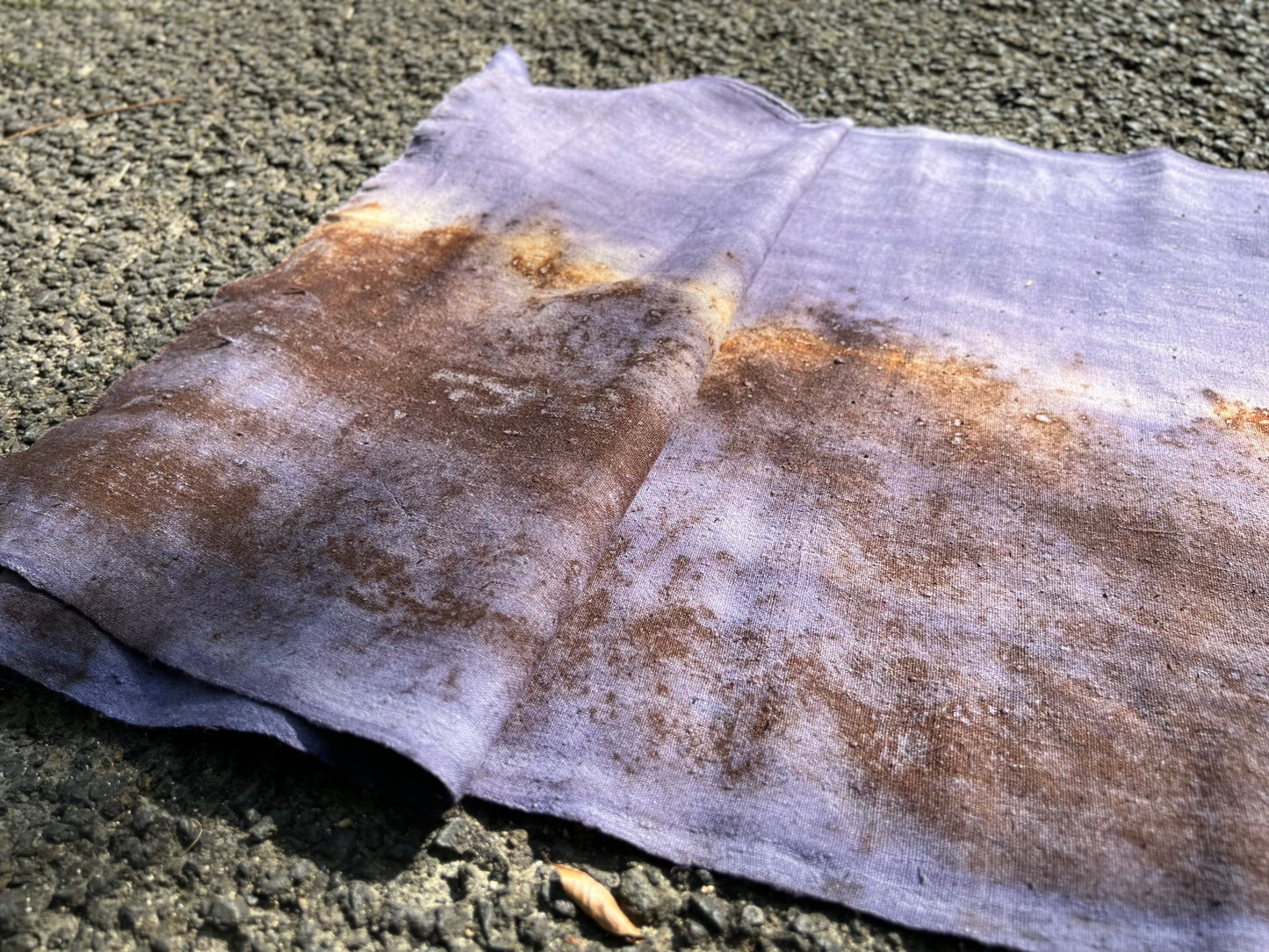 Hand Dyed Plant Dyed Cotton Tea Table Cloth Nature Dye Tea Mat Chabu Chaxi Purple Color