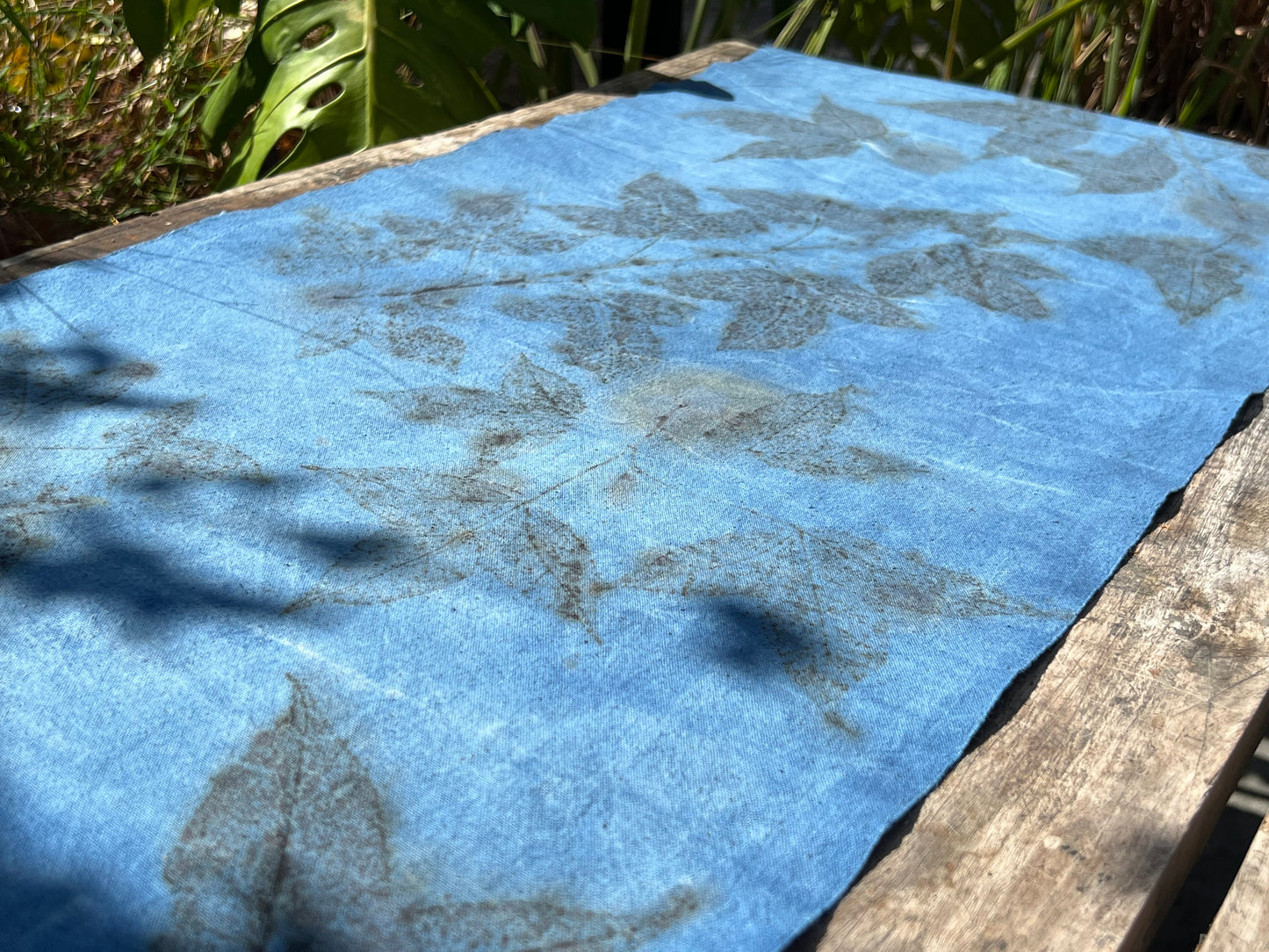 Hand Dyed Indigo Dyeing Tea Mat Plant Dyed Cotton Tea Table Cloth Nature Dye Chabu Chaxi