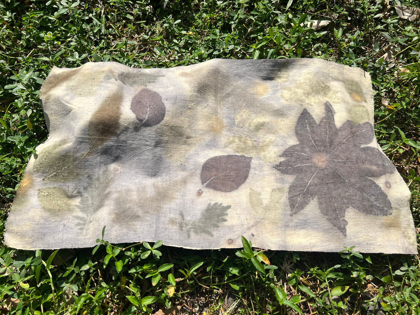 Tea Table Cloth Hand Dyed Plant Dyed Cotton Tea Mat Nature Dye Purple Chabu Chaxi