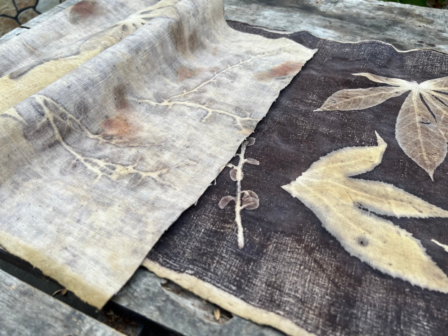 Tea Table Cloth Hand Dyed Plant Dyed Cotton Tea Mat Nature Dyed Chabu Chaxi