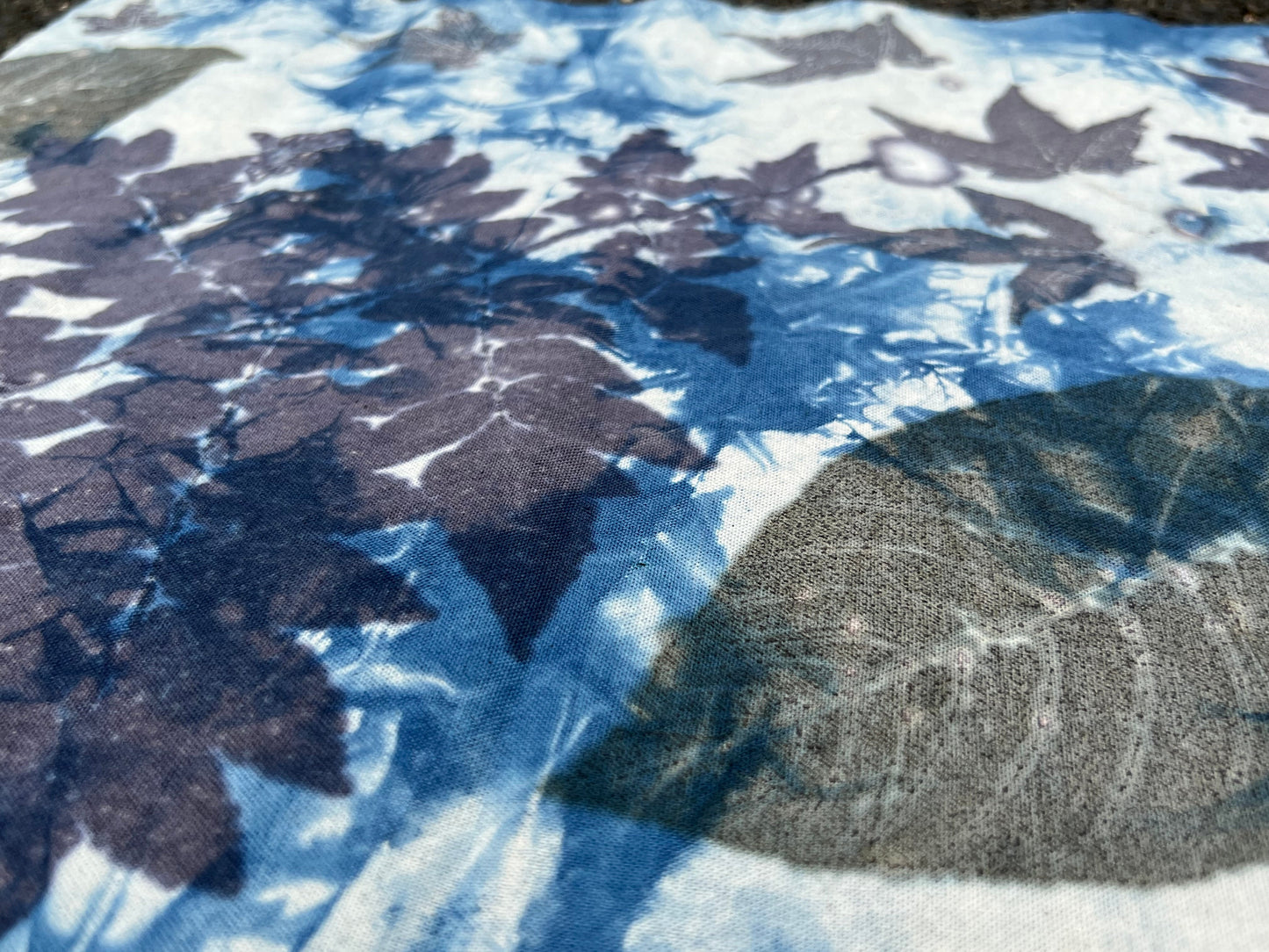 Hand Dyed Indigo Dyeing Tea Table Cloth Plant Dyed Cotton Tea Mat Natura Dye Chabu Chaxi
