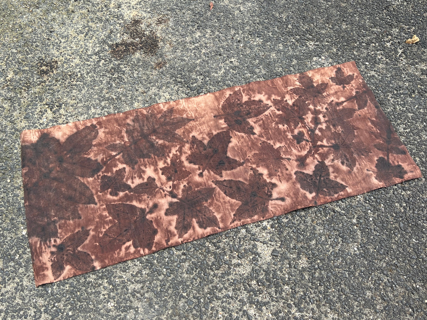 Tea Table Cloth Hand Dyed Plant Dyed Cotton Tea Mat Natura Dye Chabu Chaxi Reddish Brown Color