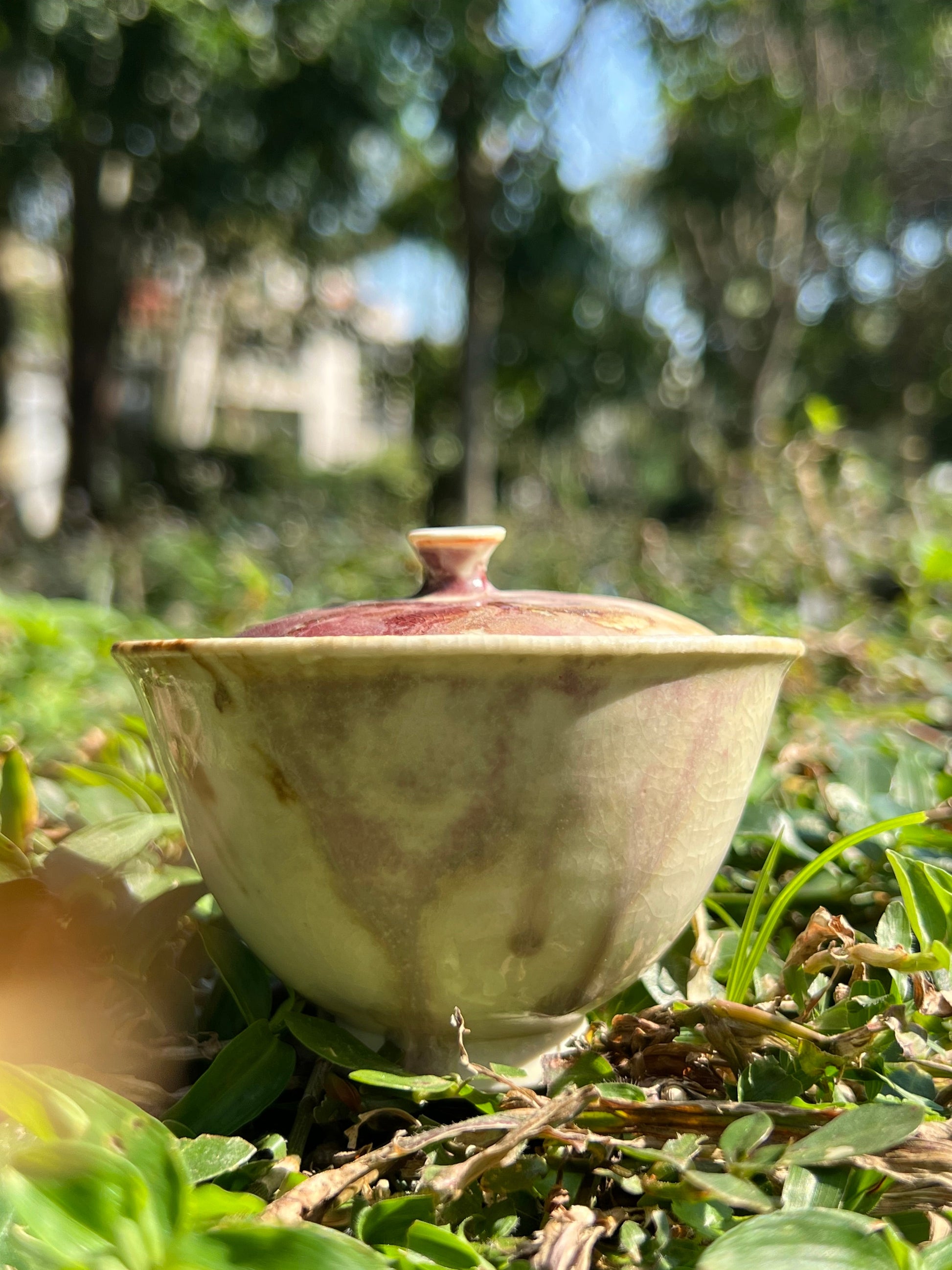 This is a pottery teapot