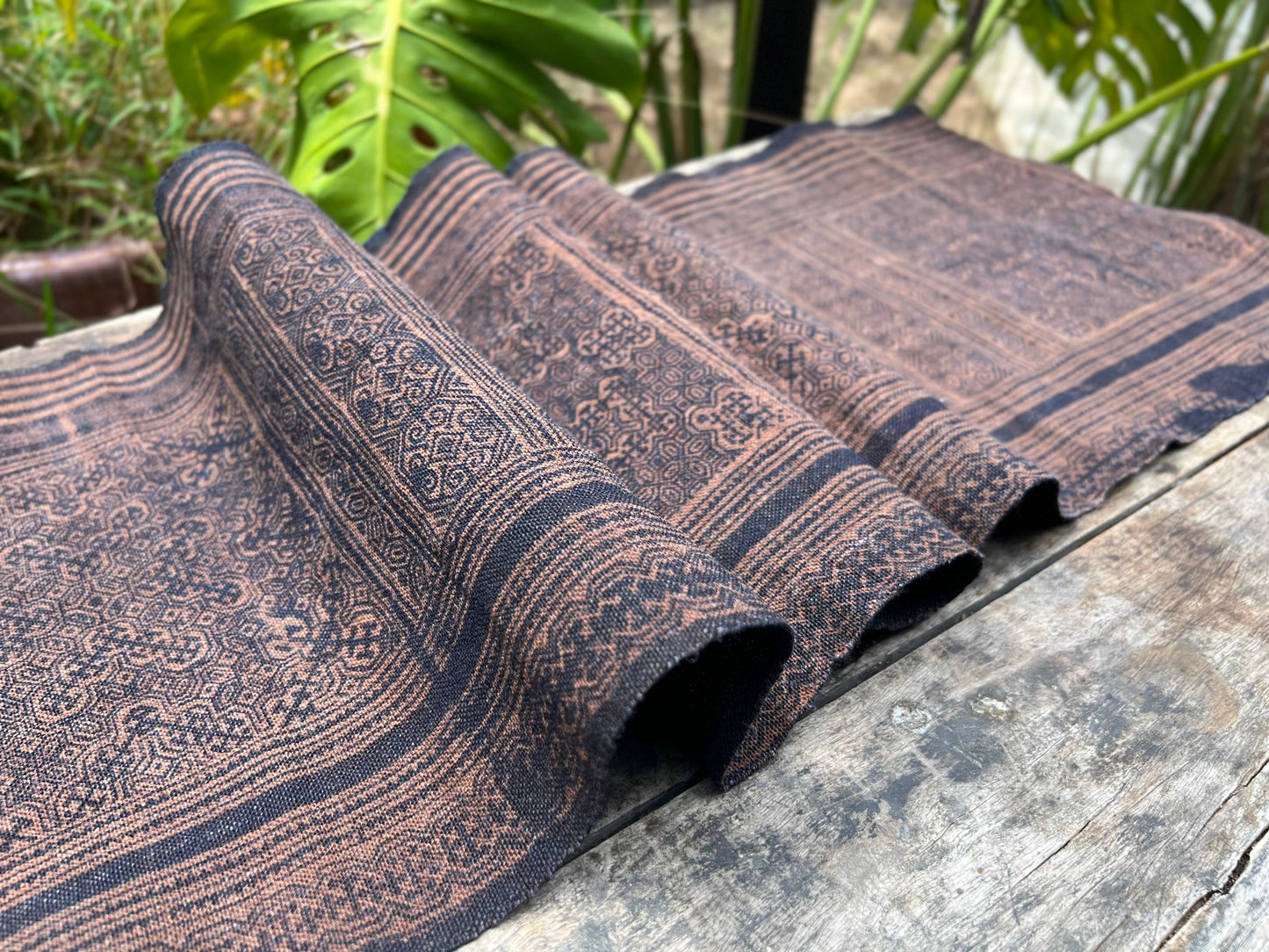 Hand-dyed Batik Fabric Chinese Miao Style Tea Table Cloth Natural Dye Classic Style Vintage Style Tea Mat Chaxi