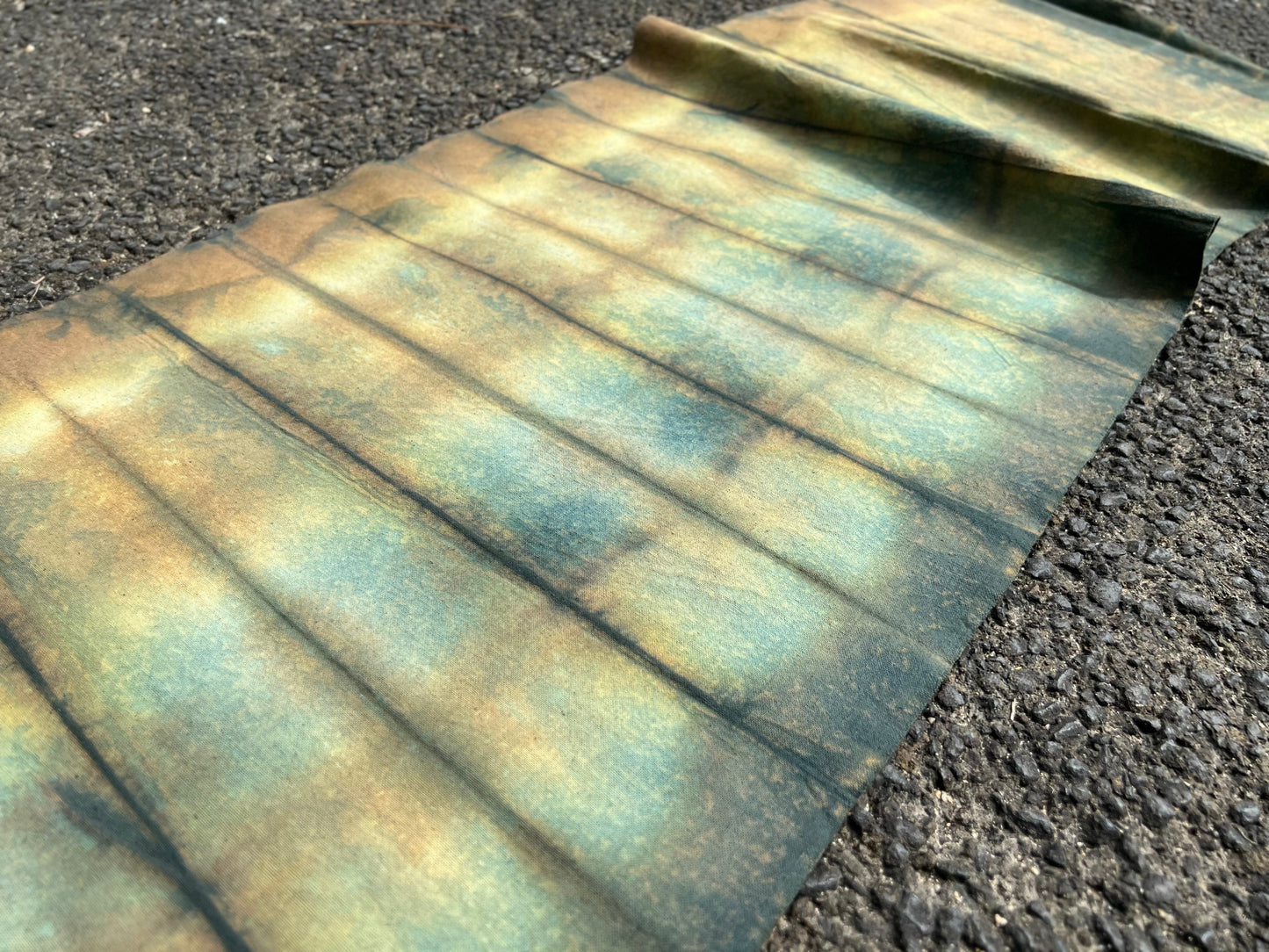 Hand Dyed Plant Dyed Cotton Tea Table Cloth Nature Dyed Tea Mat Two Sides Chabu Chaxi