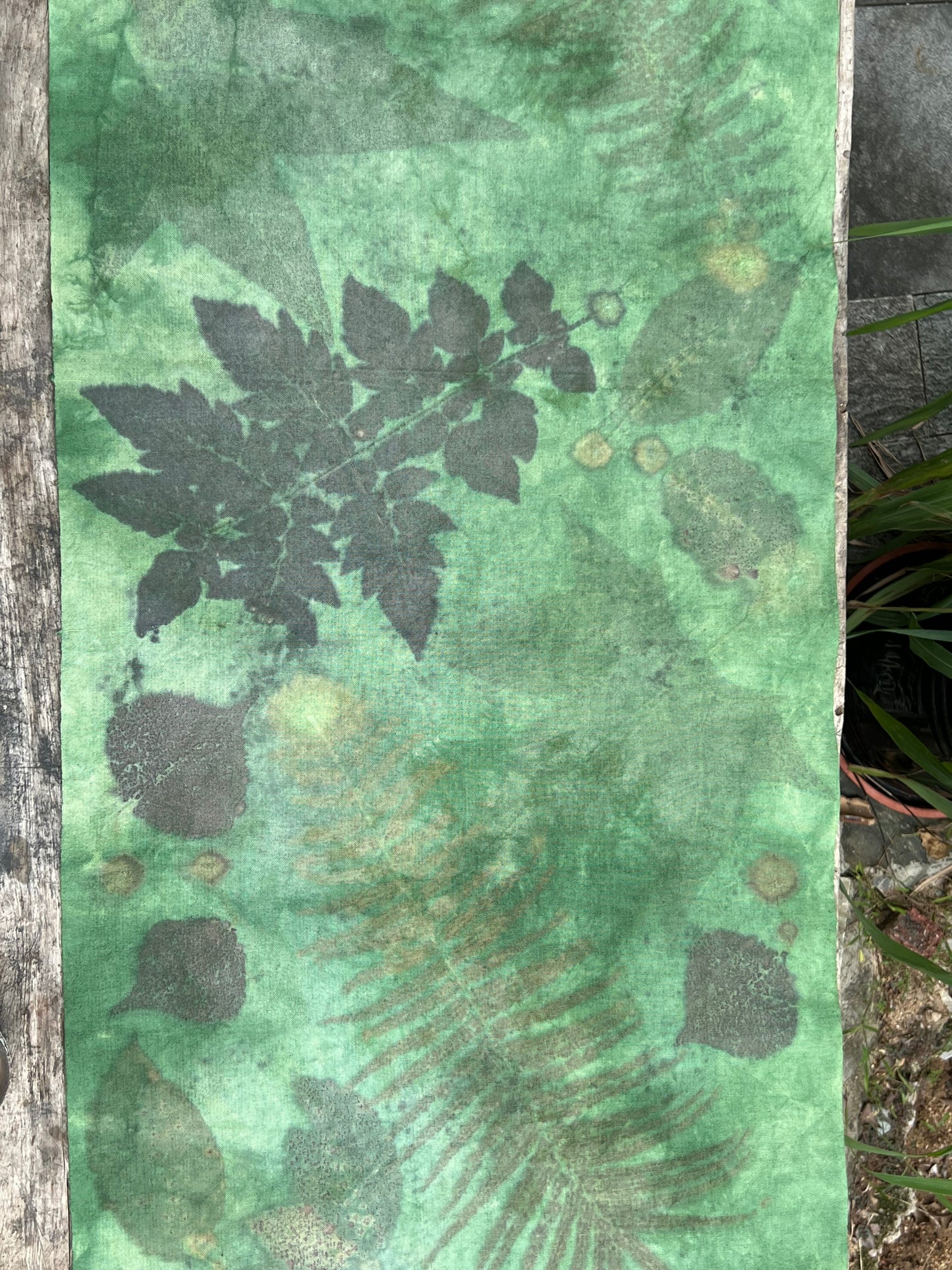 Hand-dyed Plant Dyed Tea Table Cloth Natural Dyeing Green Style Antique Style Chabu Chaxi