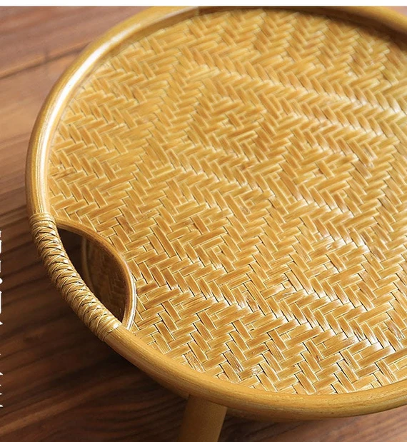 This is a bamboo weaving storage tea box.this is a yellow tea table