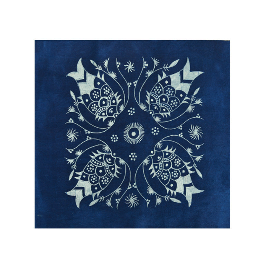This is a Chinese Miao style batik table cloth tea mat
