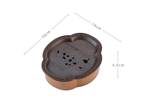 Tea Tray Copper Handforging Ceramic Tea Boat Chinese Master Pottery Ceramic Japanese Ceramic Tea Ceremony