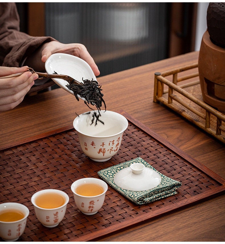 This is a bamboo weaving tea cushion table cloth