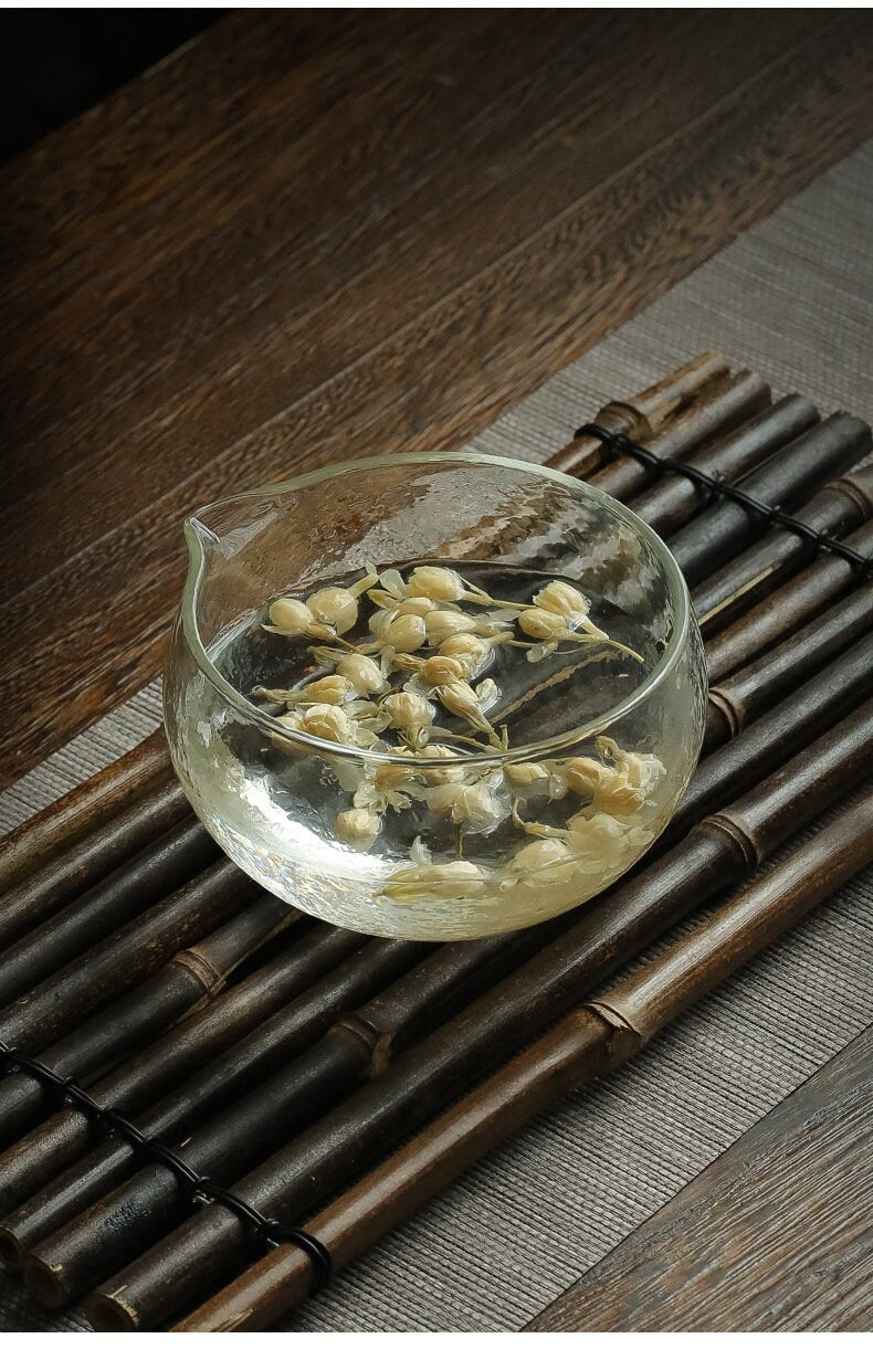 This is a glass tea bowl