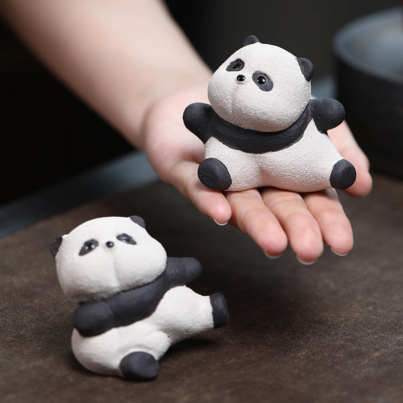 this is Chinese Yixing clay panda tea pet