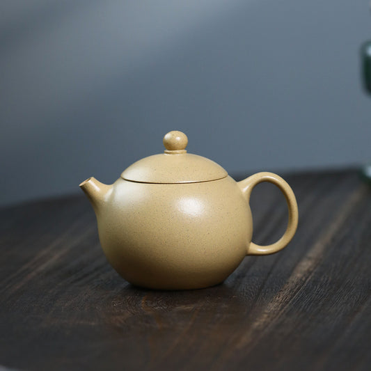 Handcrafted Original Design Xishi Teapot Chinese Yixing Zisha Purple Mud Teapot Artwork Green Teapot