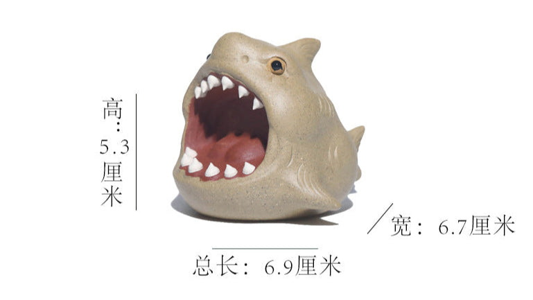 Tea Pets Handmade Yixing Purple Clay Tea Pet Big Shark Chinese Tea Pet
