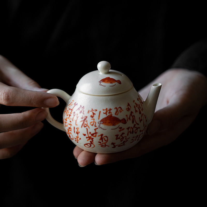 This is a soda glaze teapot