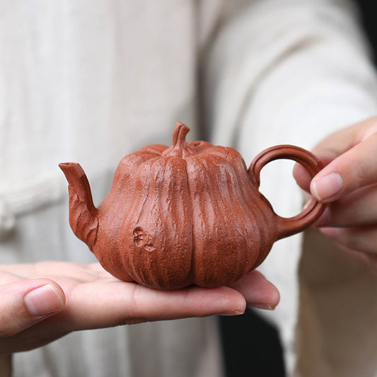 Handcrafted Chinese Yixing Purple Clay Teapot Pumkin Yixing Ware Teapot