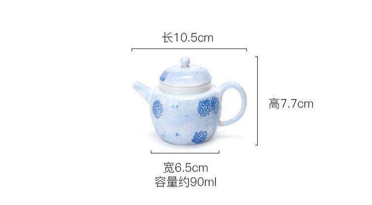 This is a ceramic teapot