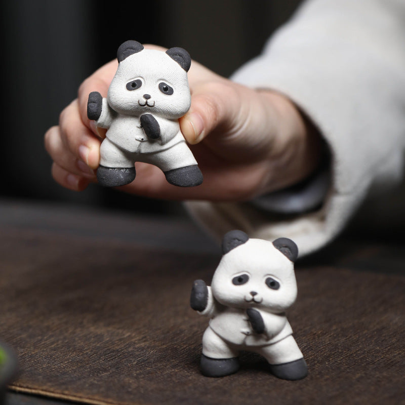 this is Chinese Yixing clay panda tea pet