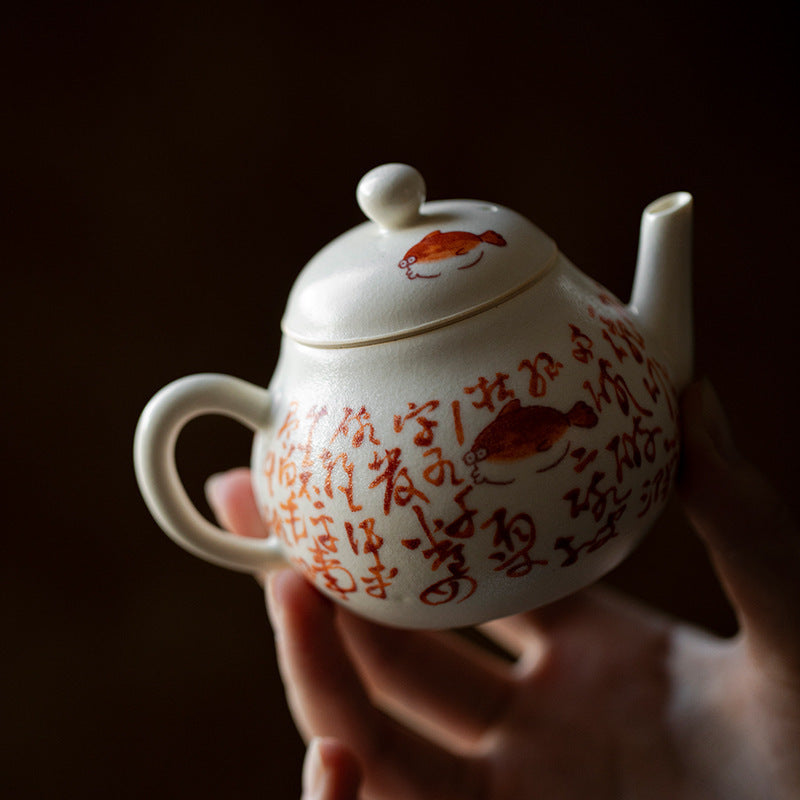 This is a soda glaze teapot