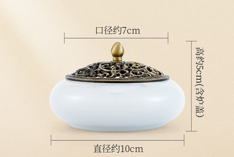 This is a colored glass liuli incense burner