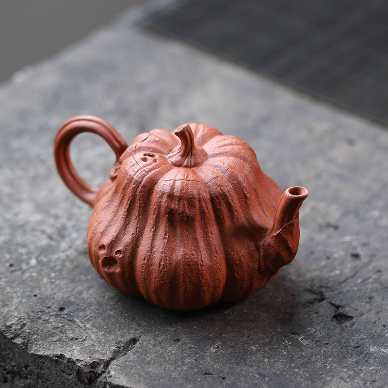 Handcrafted Chinese Yixing Purple Clay Teapot Pumkin Yixing Ware Teapot