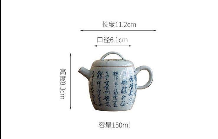 This is a ceramic teapot